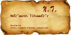 Németh Tihamér névjegykártya